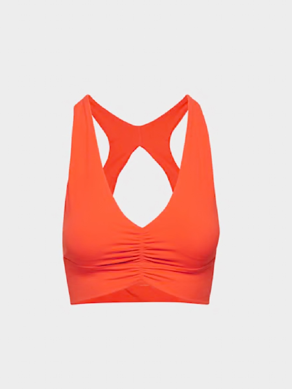 Aritzia butter valley sports bra XL tomato red ruched racer back athletic top